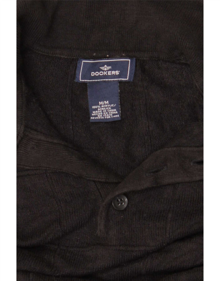 Suéter masculino Dockers com gola polo e acrílico preto médio