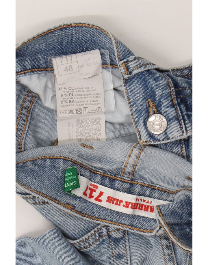 Calça Jeans Carrera Feminina 717 Distressed Slim W33 L31 Azul Algodão