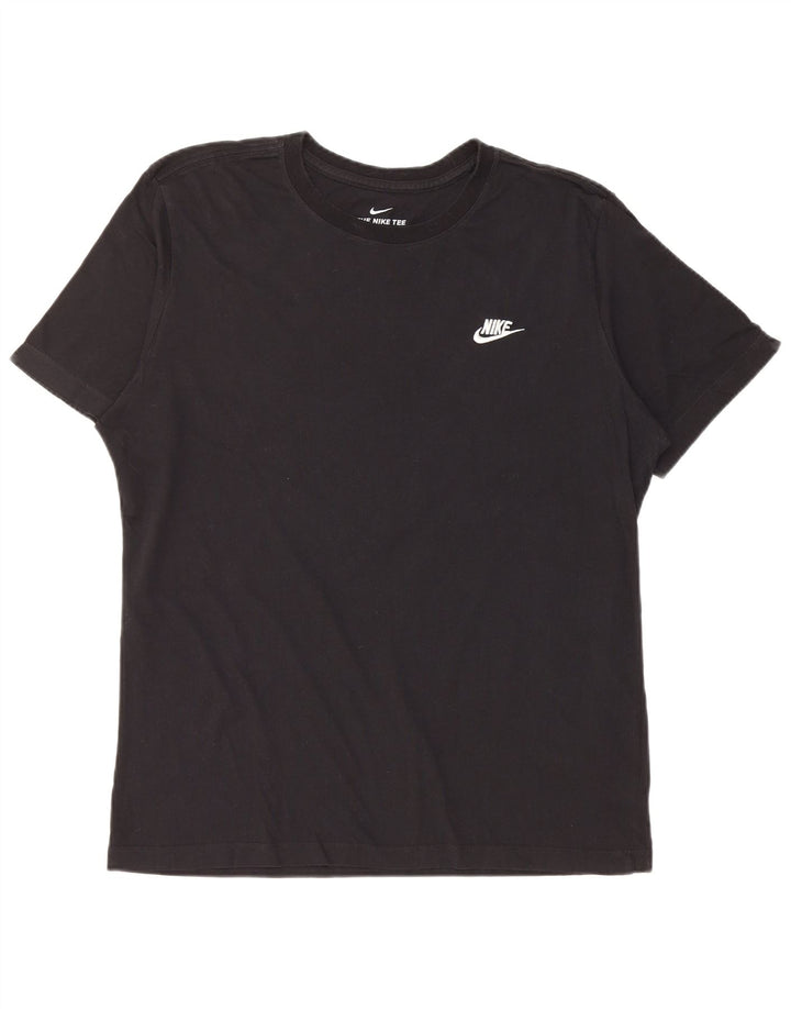 Camiseta masculina NIKE Top grande de algodão preto