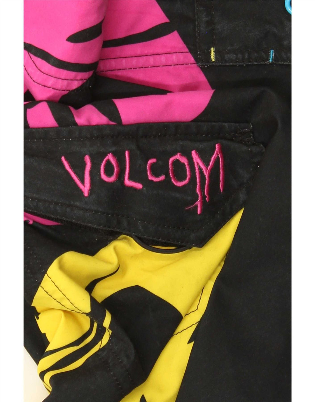 Calções de banho masculinos Volcom Graphic preto médio poliéster