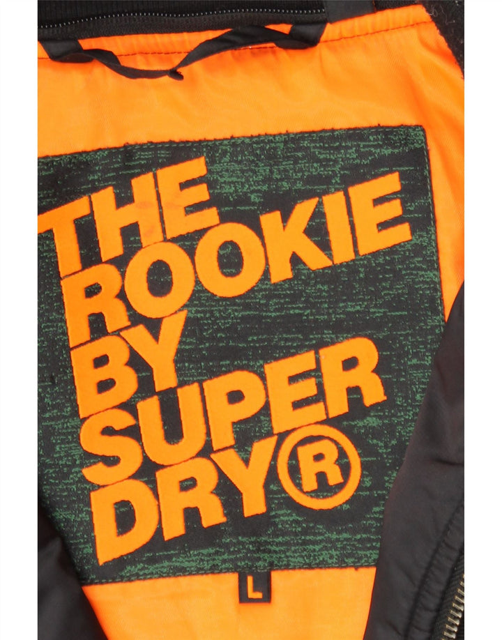 Superdry Mens The Rookie Bomber Jacket UK 40 Grande Preto