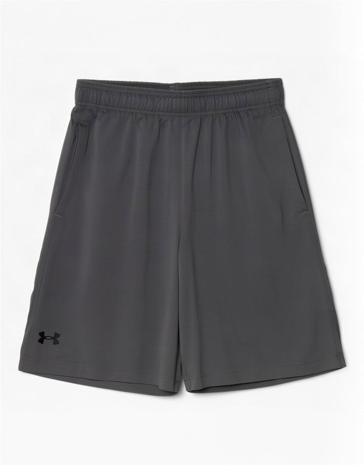 Under Armour Mens Loose Fit Sport Shorts Pequeno Poliéster Cinza