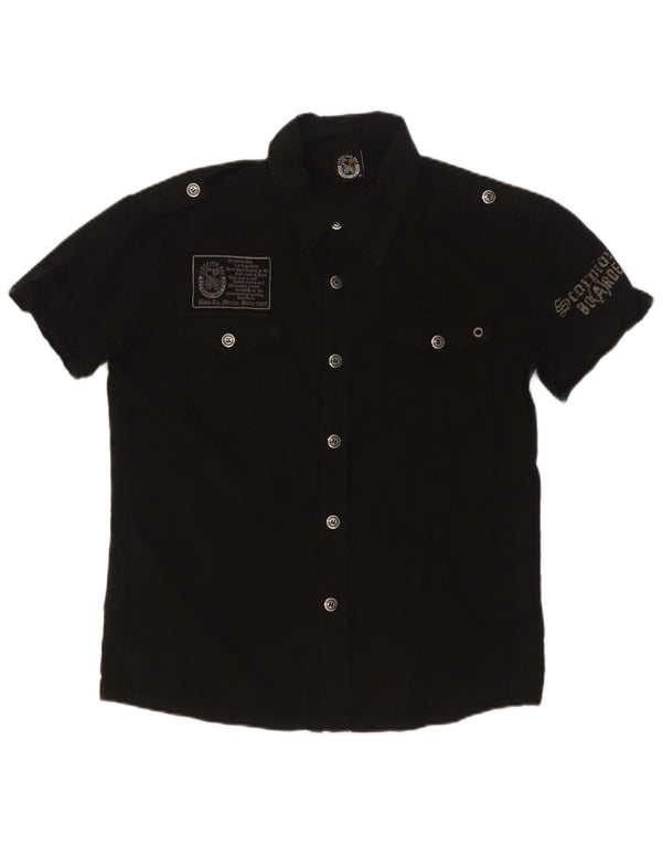 Camisa gráfica Scorpion Bay Boys de manga curta 11-12 anos 2XL algodão preto
