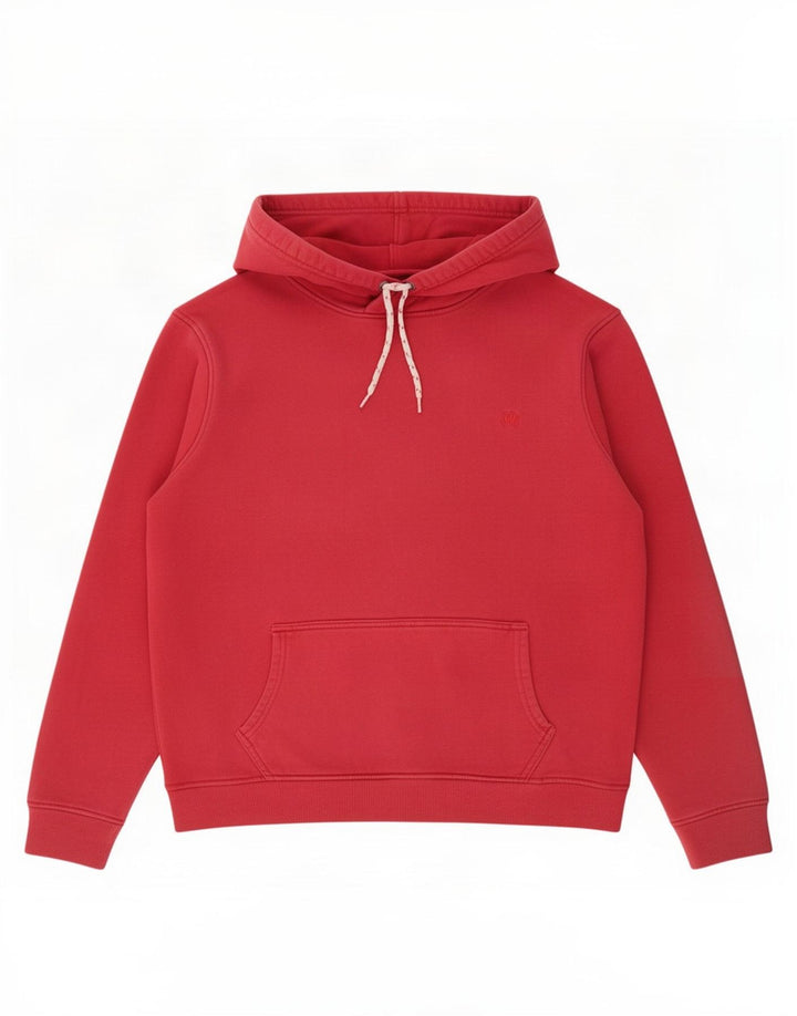 Fat Face Mens Hoodie Jumper Médio Algodão Vermelho