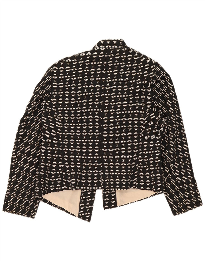 Jaqueta Marks & Spencer Open Blazer Feminina Reino Unido 16 Grande Preto Geométrico