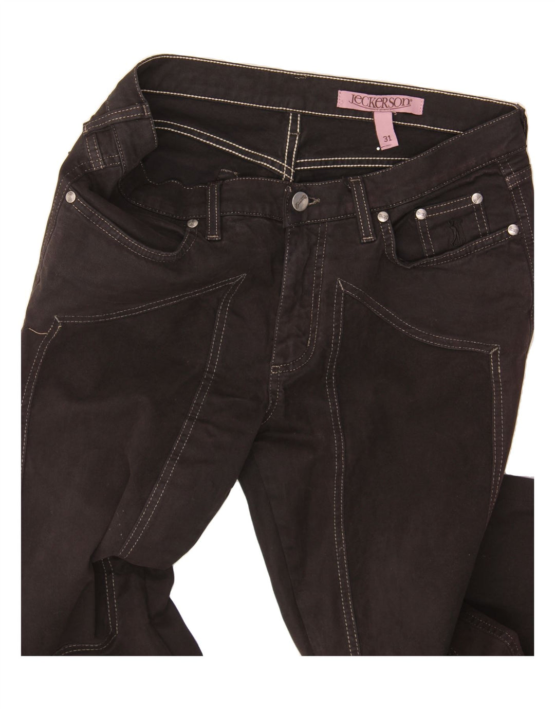 JECKERSON Womens Slim Jeans W32 L31 Black Cotton Vintage Jeckerson and Second-Hand Jeckerson from Messina Hembry 