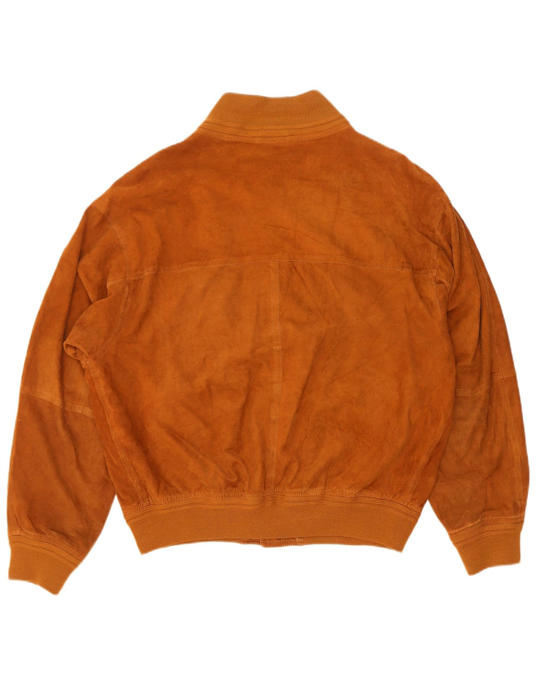 Jaqueta bomber masculina vintage de camurça IT 50 couro marrom grande