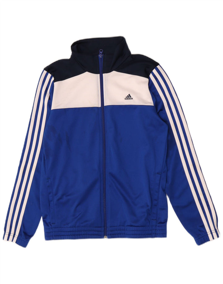 Jaqueta Adidas Meninos Treino Top 13-14 Anos Azul Colorblock Poliéster