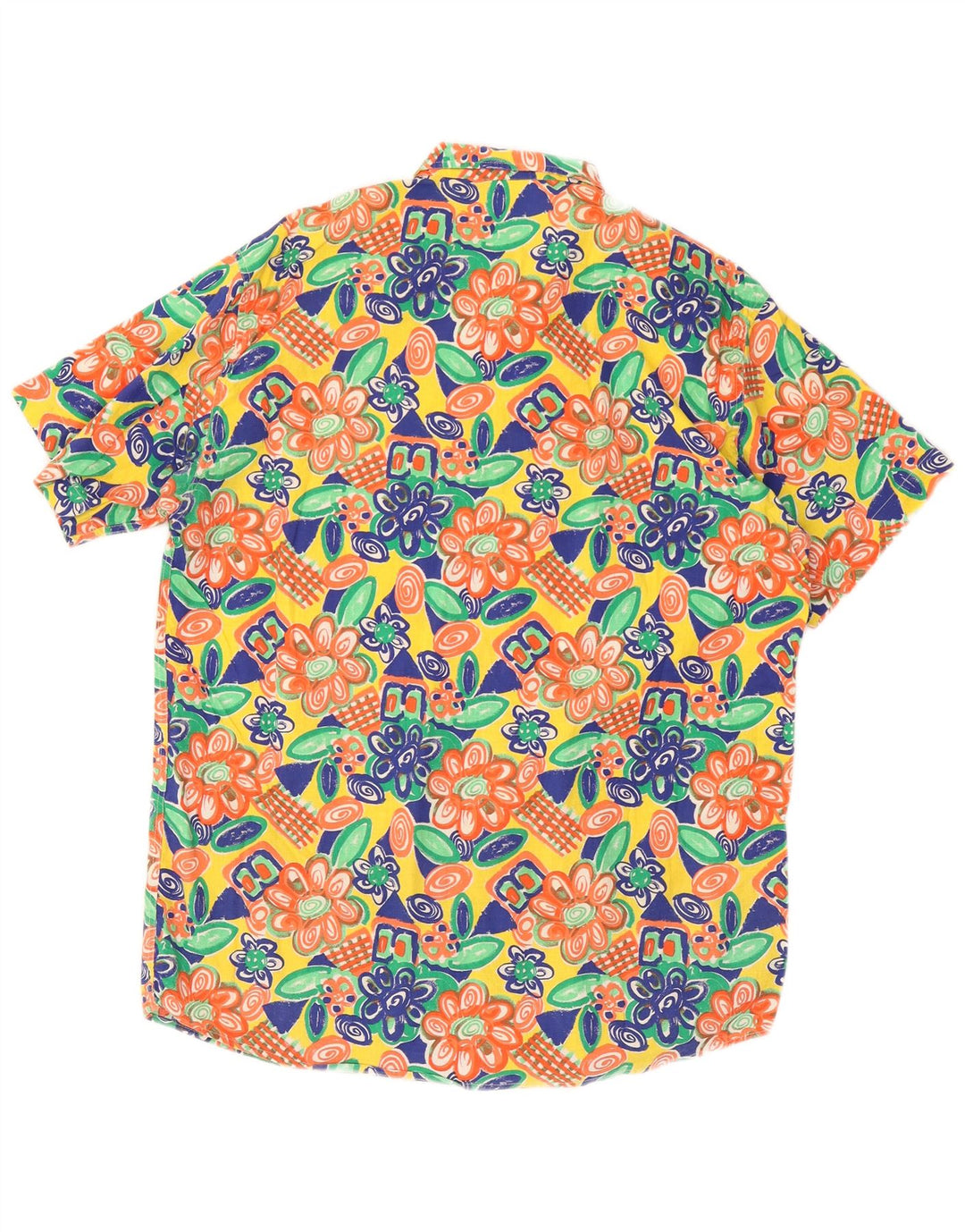 Camisa masculina de manga curta BENETTON média floral multicolorida