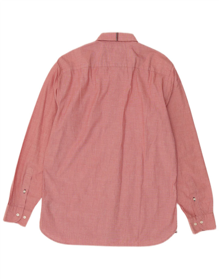 Camisa masculina Tommy Hilfiger Regular Fit médio algodão rosa