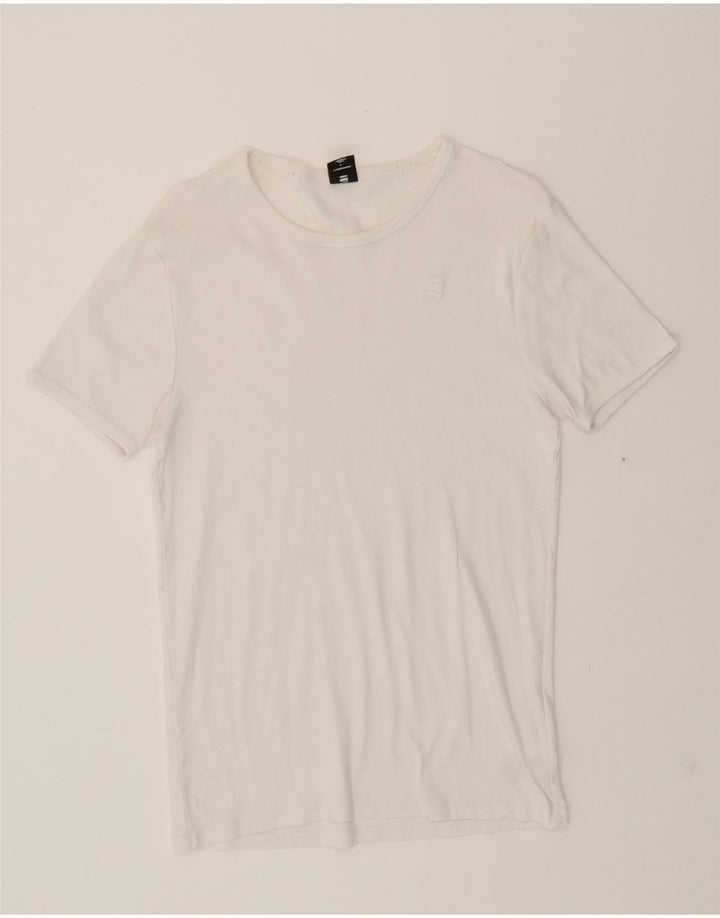 G-STAR Womens T-Shirt Top UK 14 Large White Cotton Vintage G-Star and Second-Hand G-Star from Messina Hembry 