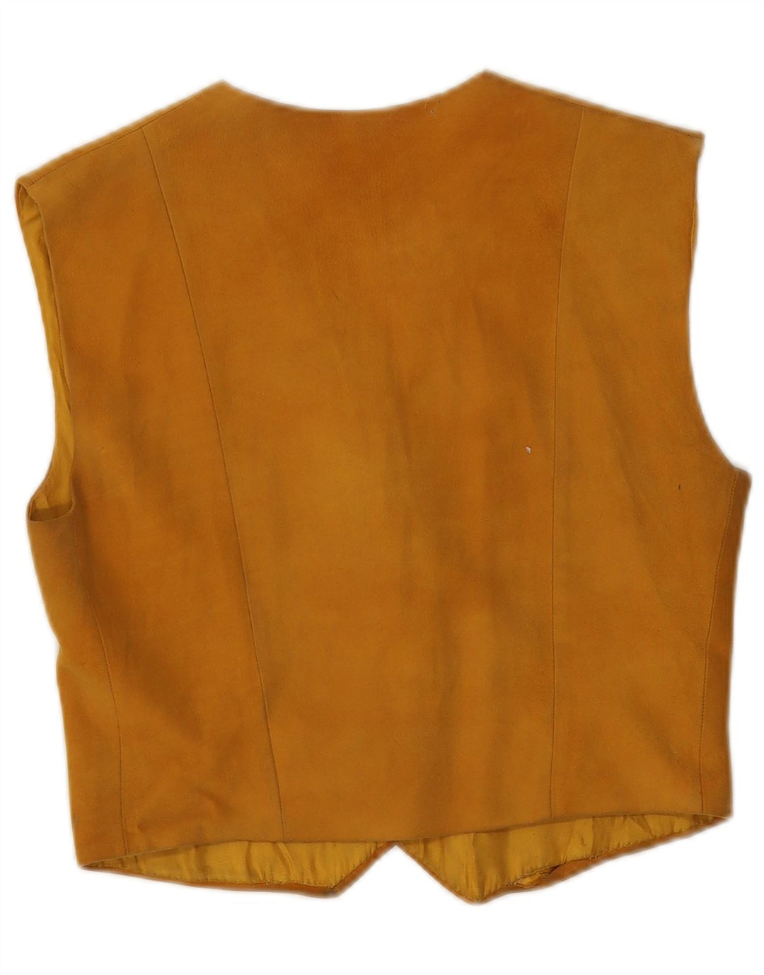Colete de camurça vintage feminino UK 8 pequeno bege