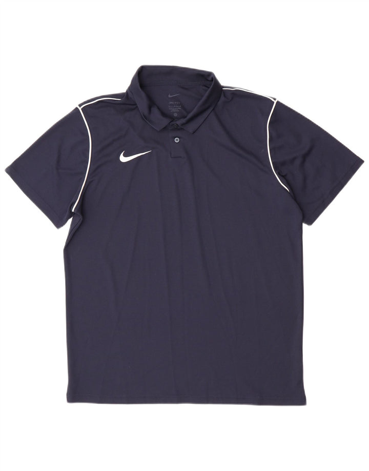 Camisa polo masculina Nike Dri Fit grande azul marinho