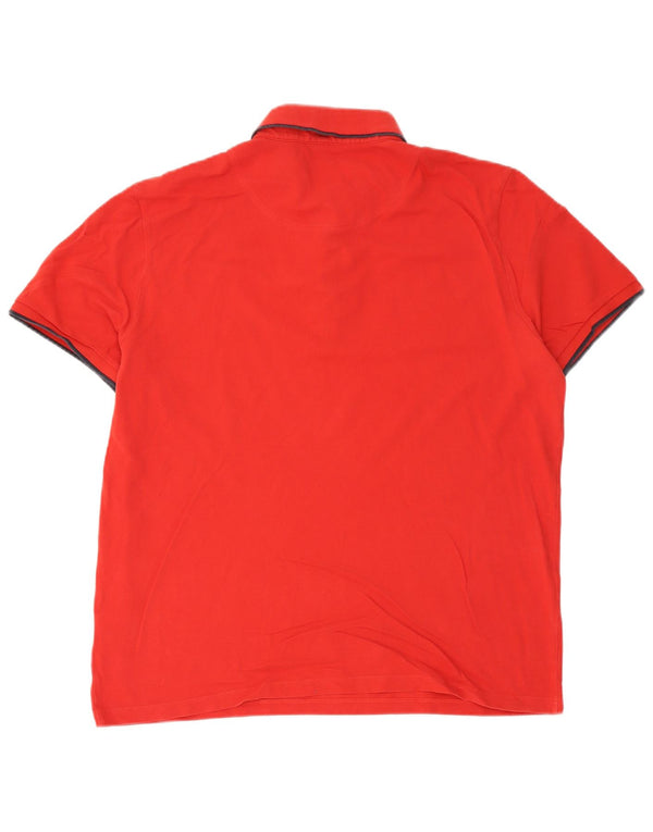 Camisa polo masculina Hugo Boss Regular Fit grande algodão vermelho