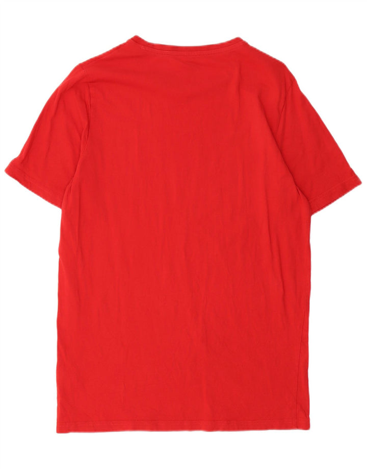 Camiseta masculina PUMA com estampa gráfica de algodão vermelho médio