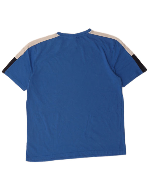 Camiseta masculina gráfica Nautica Top XS azul colorblock algodão