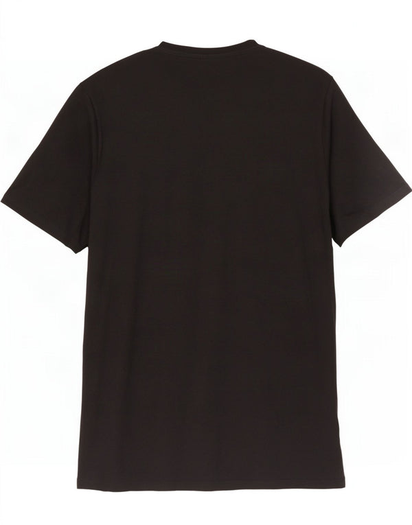Camiseta masculina Guess com estampa gráfica grande de algodão preto