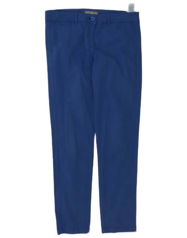 Calça Chino Feminina Marks & Spencer Slim UK 12 Médio W32 L30 Algodão Azul