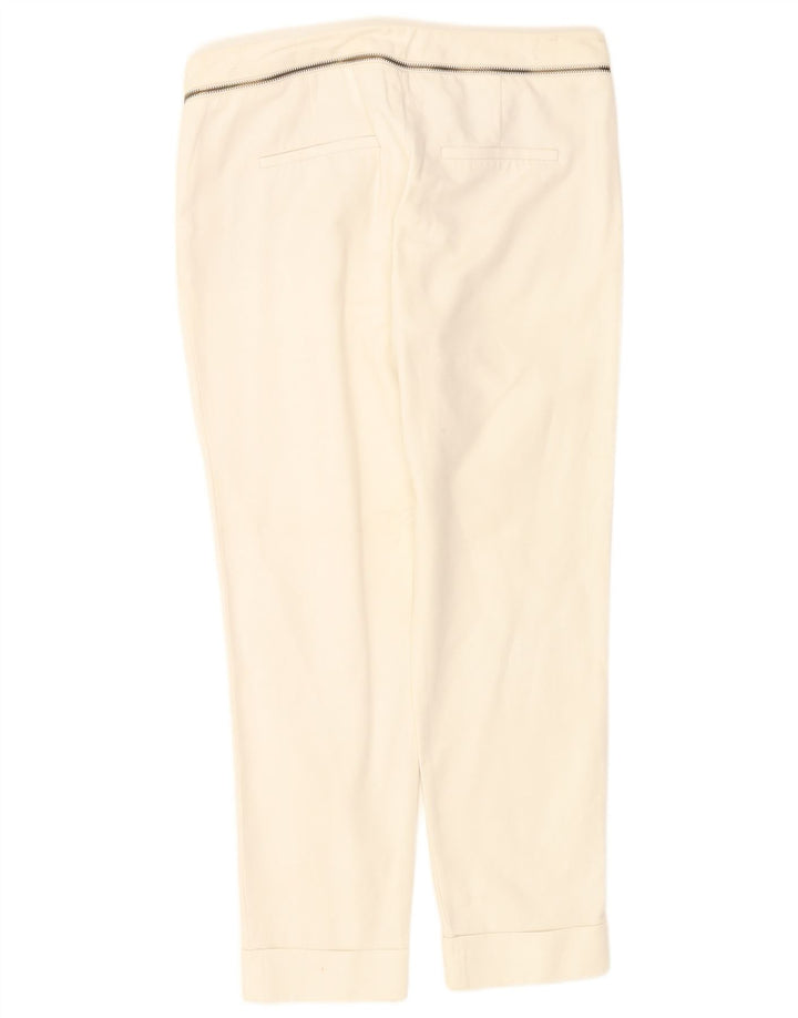 Zara Calça Feminina Slim Cropped EU 38 Pequeno W28 L26 Branco