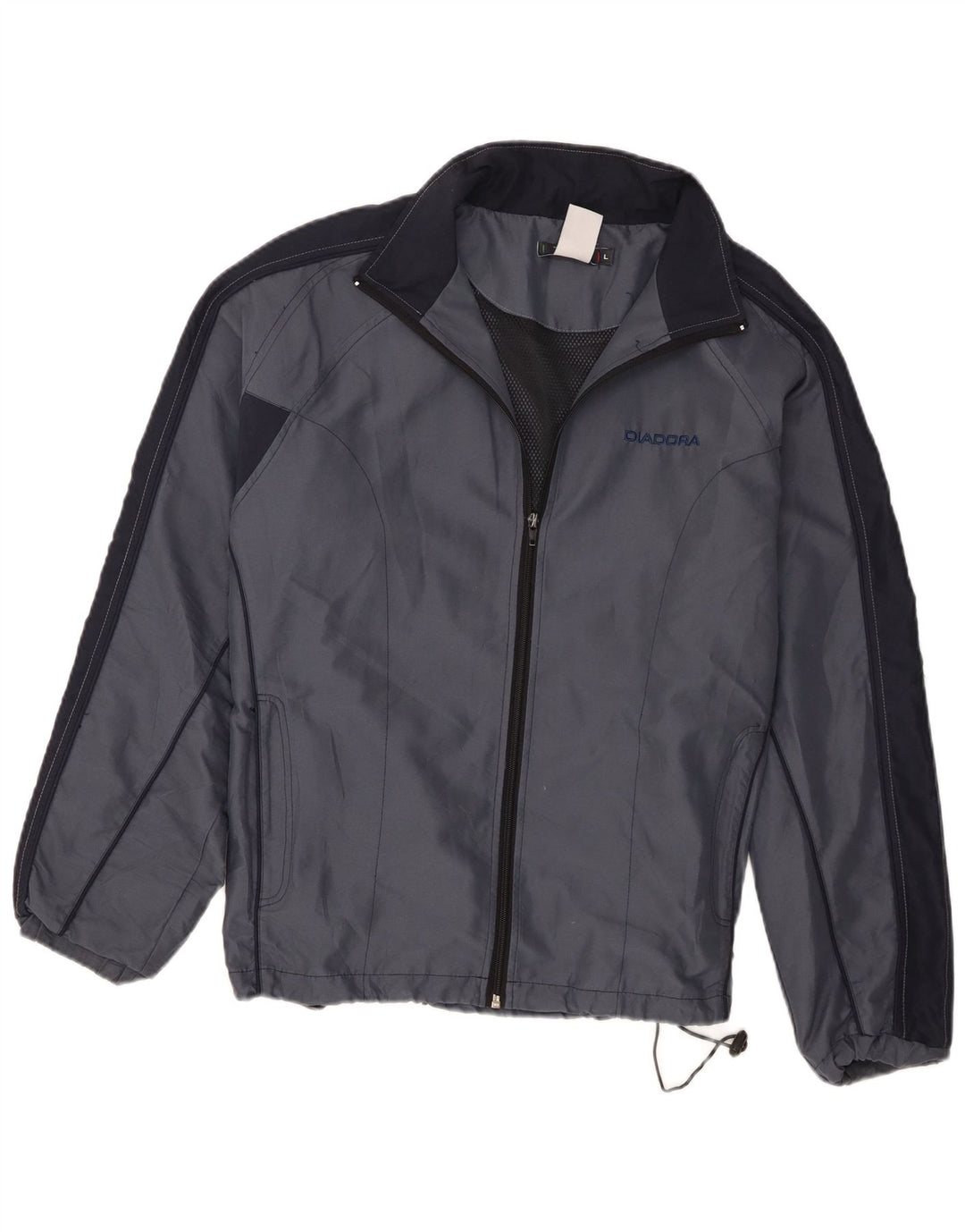 Diadora Mens Tracksuit Top Jacket Grande Azul Marinho Colourblock Poliéster