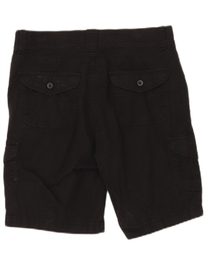 Shorts cargo feminino Lee com ajuste relaxado EUA 8 médio W30 algodão preto