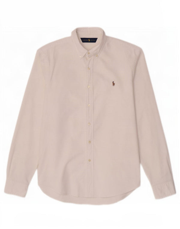 Camisa masculina Ralph Lauren Stretch Oxford Slim Fit grande branca