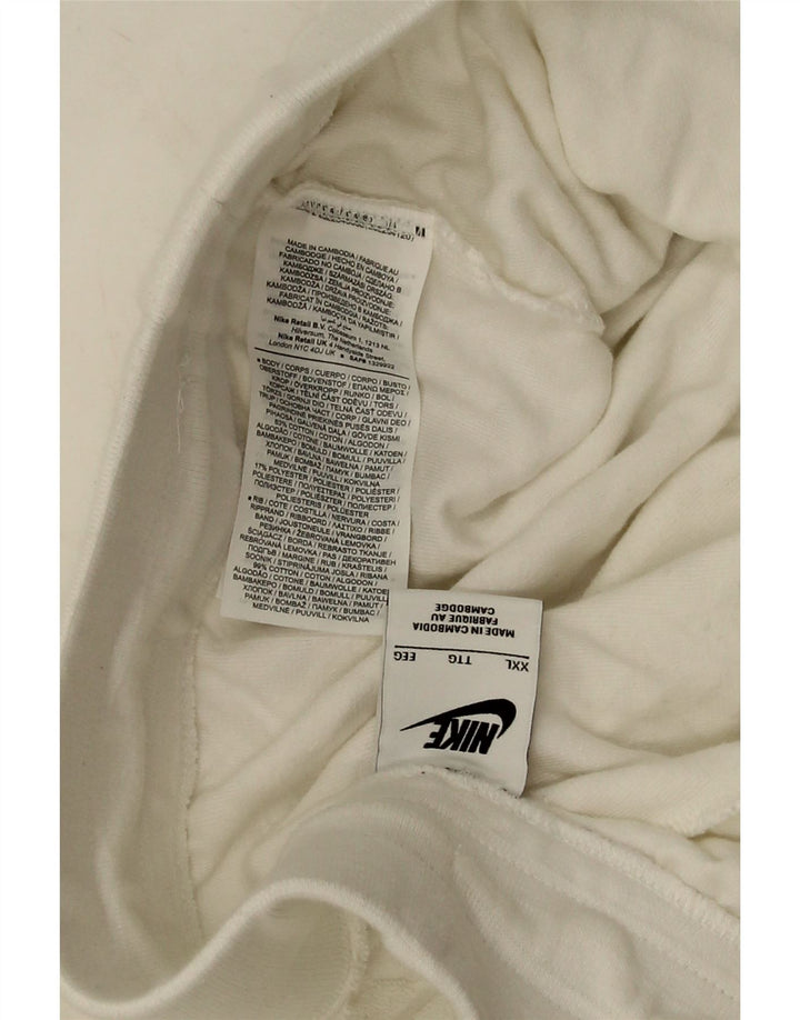 Nike Mens Treino Calças Joggers 2XL Algodão Branco