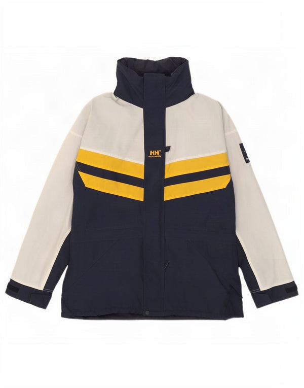 Jaqueta corta-vento masculina Helly Hansen Reino Unido 38 bloco colorido azul marinho médio