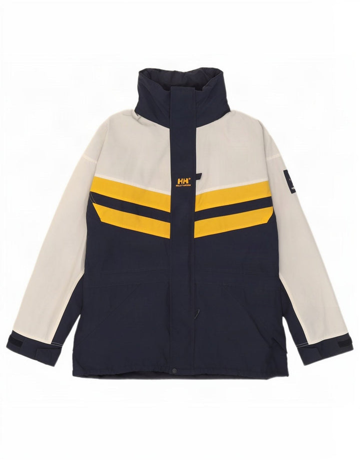 Jaqueta corta-vento masculina Helly Hansen Reino Unido 38 bloco colorido azul marinho médio