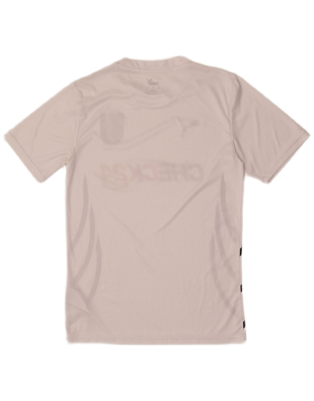 Camiseta masculina Puma Deutshland Graphic top pequeno branco colorblock poliéster