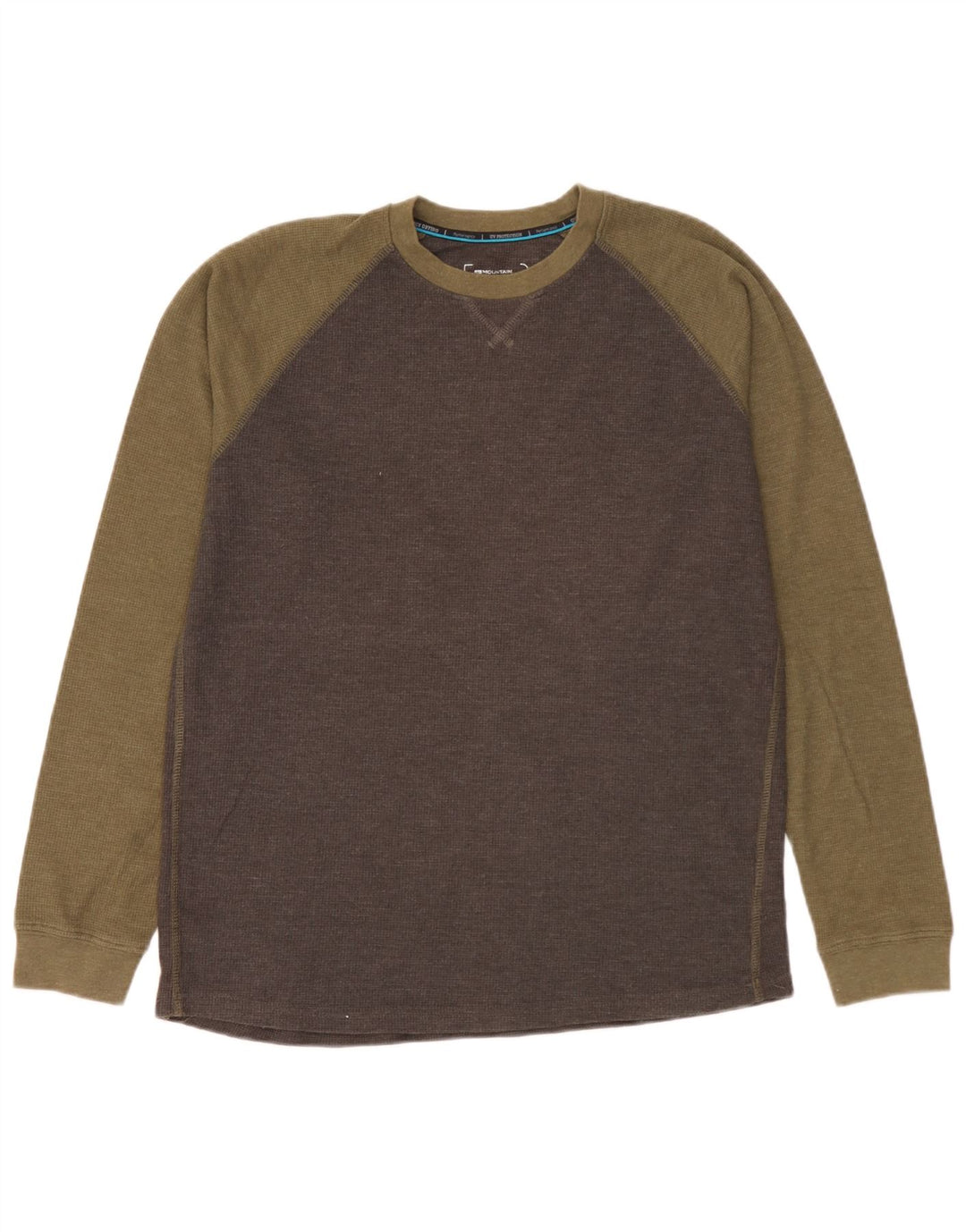 Mountain Warehouse Mens IsoCool Top manga comprida grande bloco colorido cinza