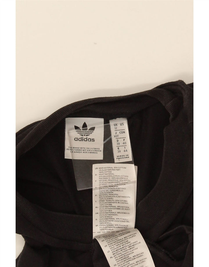 Adidas Womens Graphic Vest Top UK 12 Médio Algodão Preto