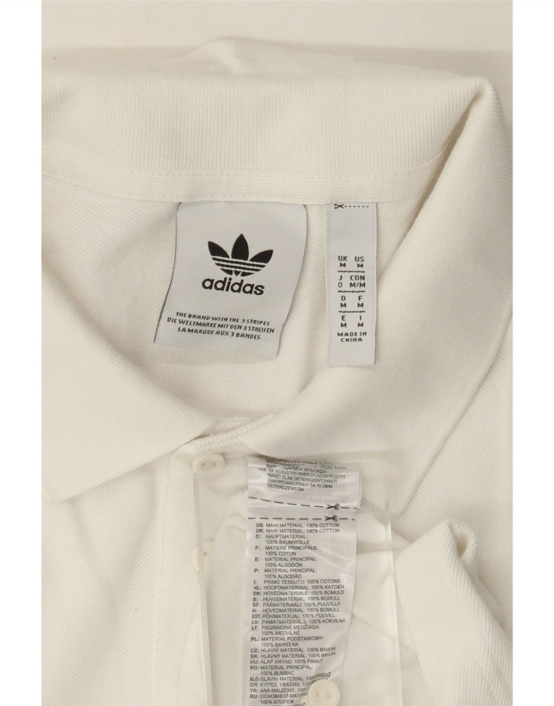 Camisa Polo Masculina Adidas Médio Algodão Branco