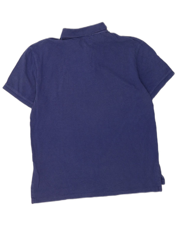 Camisa polo masculina Polo Ralph Lauren Slim Fit grande algodão azul marinho