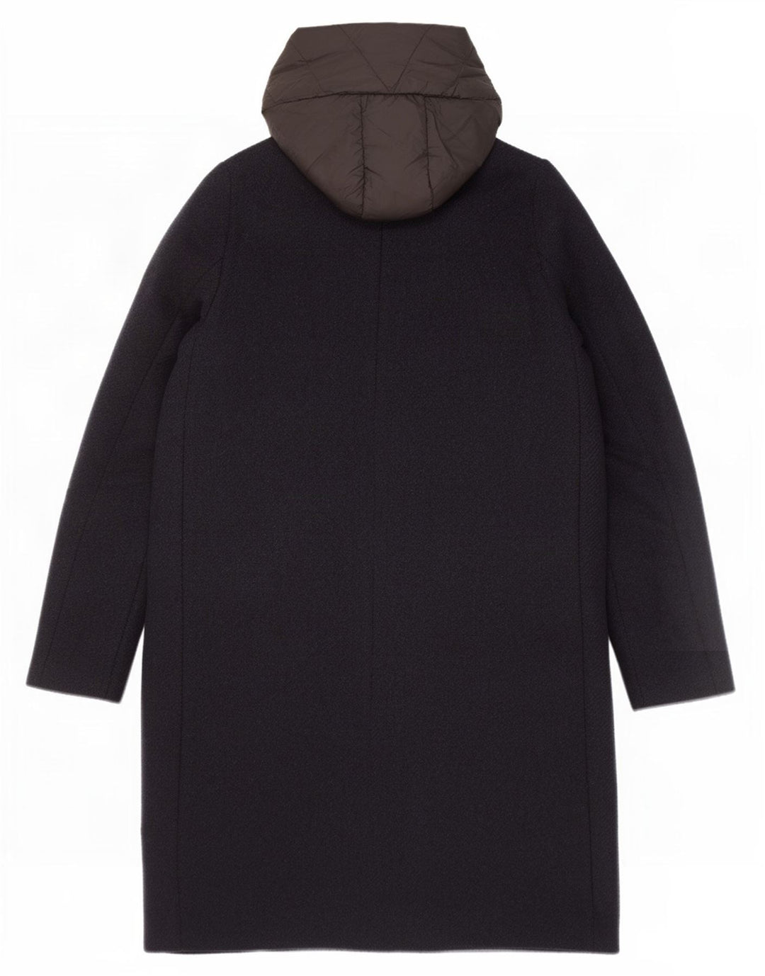 Casaco acolchoado com capuz feminino Superdry UK 10 pequeno poliéster azul marinho