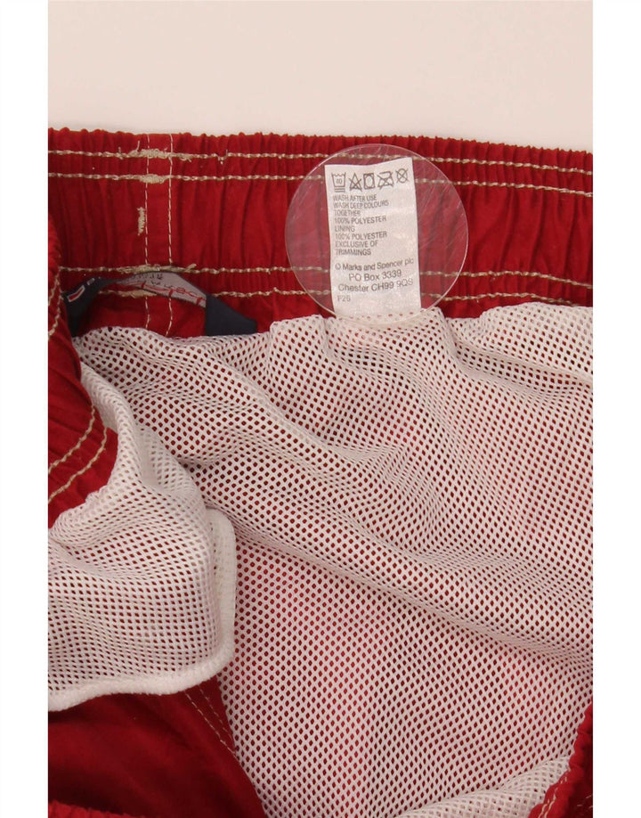 Shorts de natação masculino Marks & Spencer grande poliéster vermelho