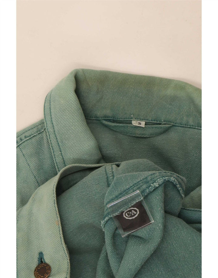 Colete jeans masculino C&A UK 36 pequeno algodão azul