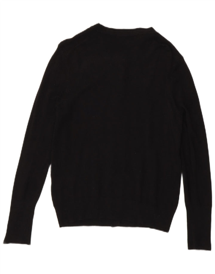 Suéter cardigã feminino Zara Reino Unido 12 viscose preta média