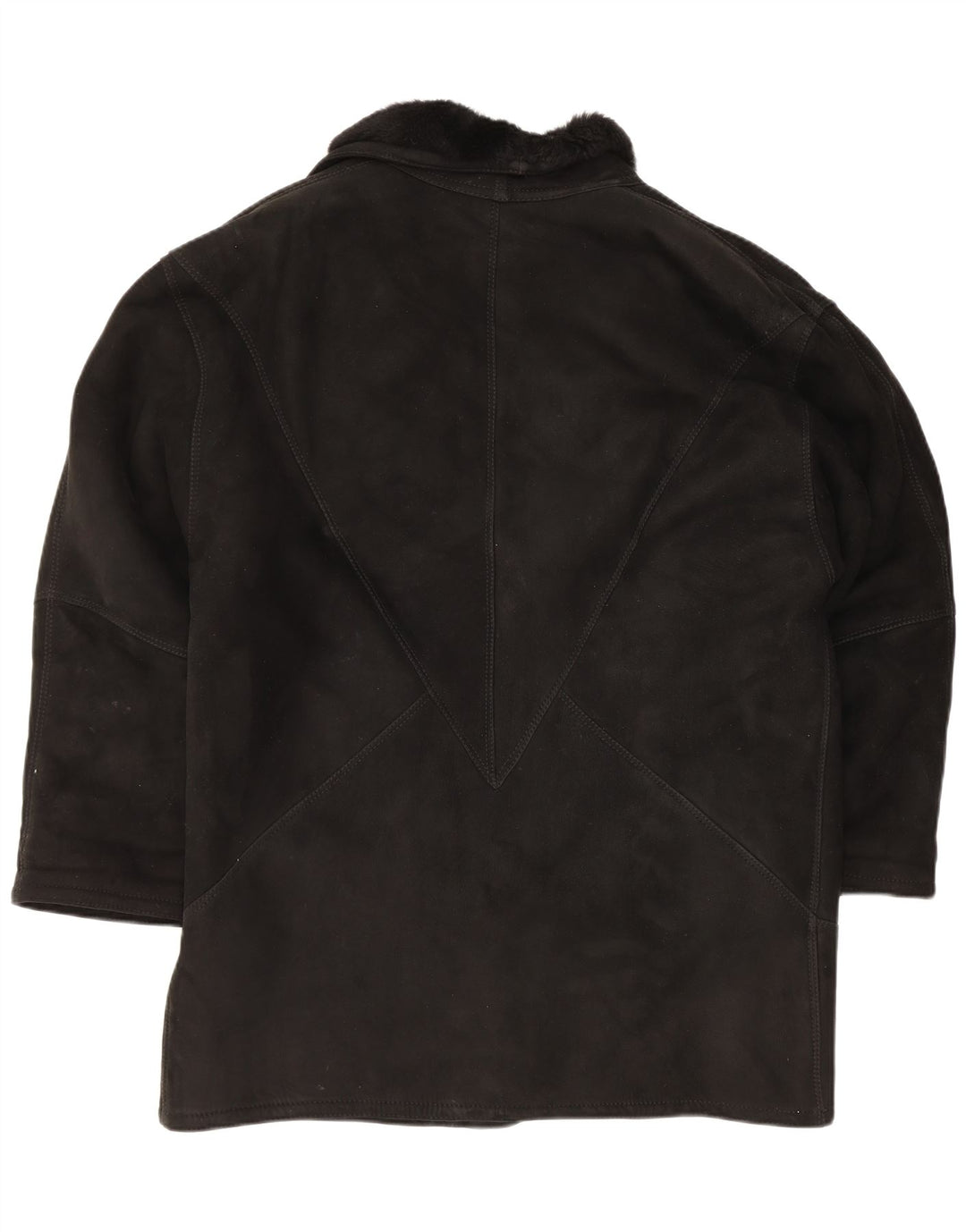 Casaco de corte grande feminino vintage IT 46 grande corte preto