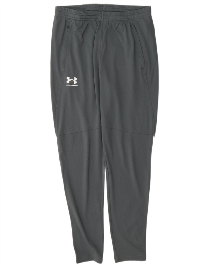 Calça de treino masculina Under Armour poliéster cinza grande