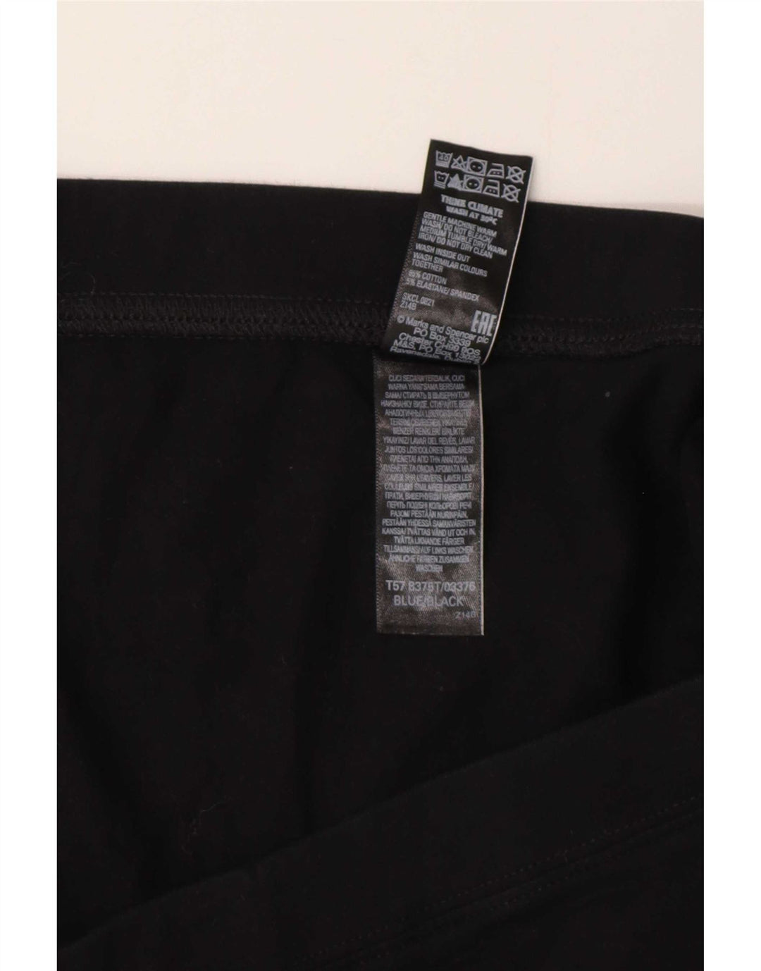 Leggings femininas Marks & Spencer UK 18 XL algodão preto