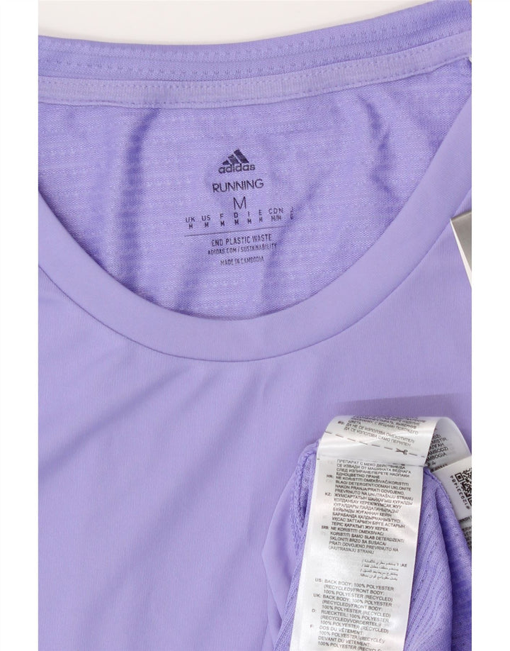 Adidas Mens Aeroready Camiseta Top Médio Roxo Poliéster