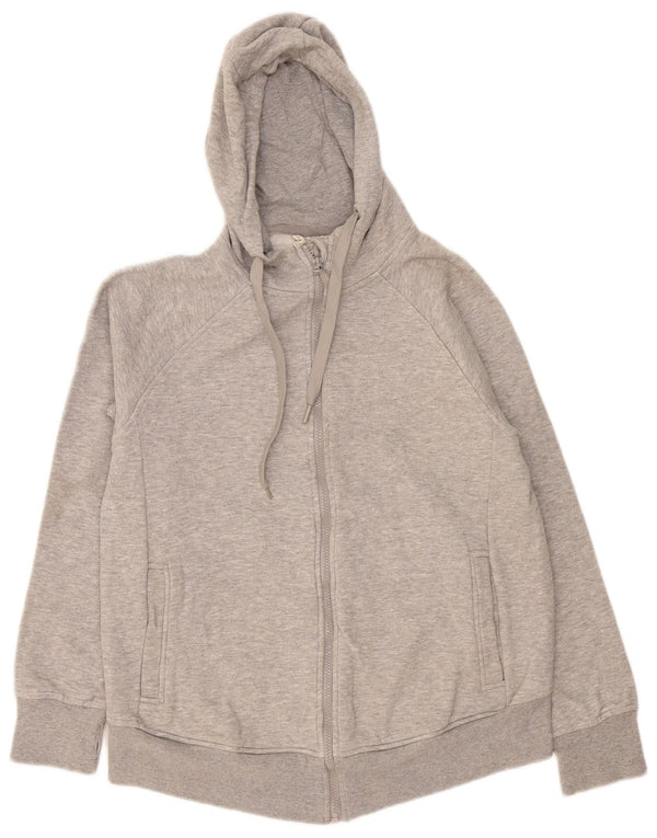 Suéter feminino com capuz e zíper Mountain Warehouse Reino Unido 12 cinza médio manchado