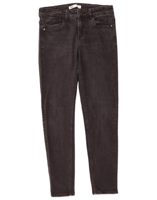 Zara Jeans Skinny Feminino UE 38 Pequeno W28 L28 Cinza