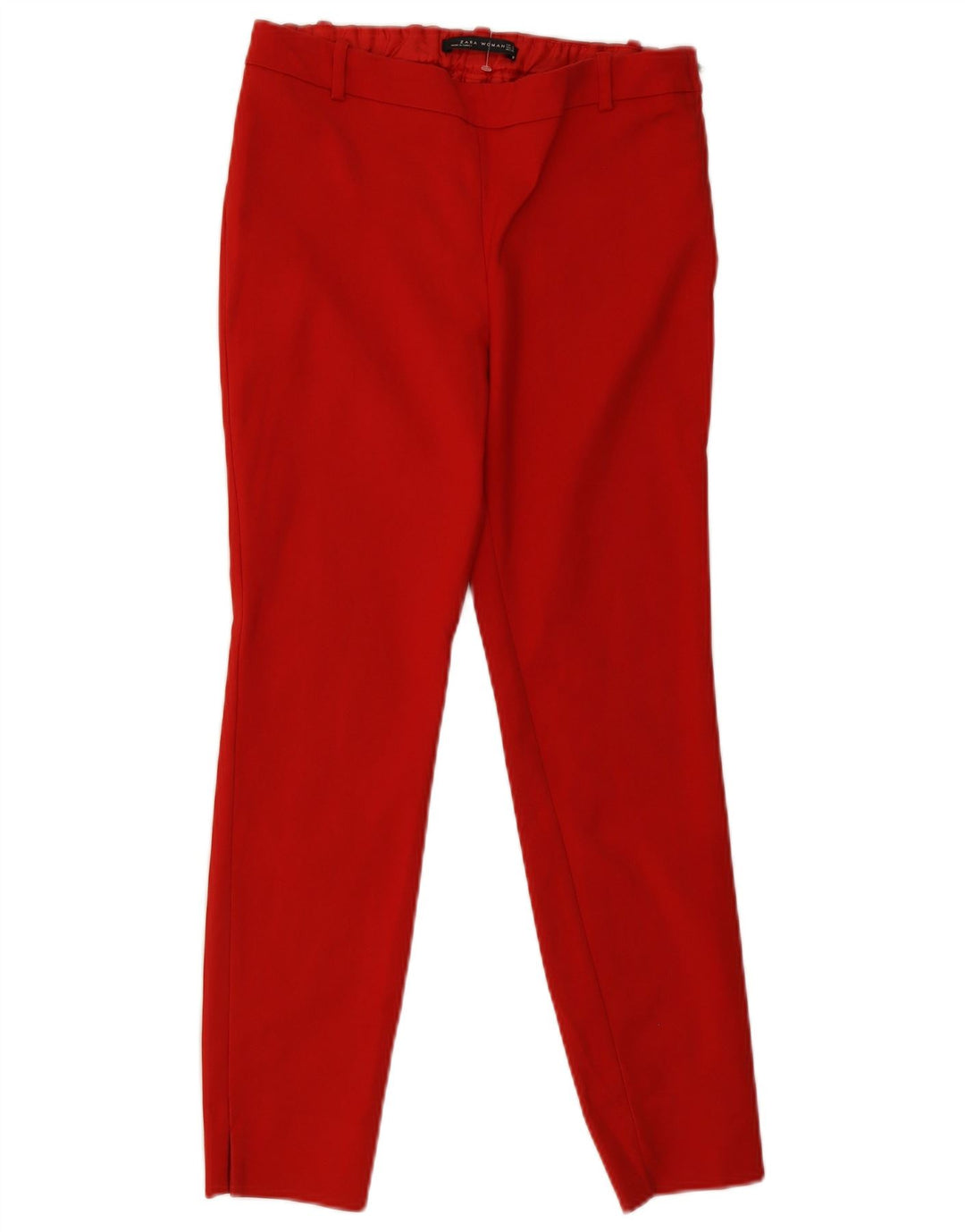 Calça feminina casual slim Zara pequena W26 L26 vermelha
