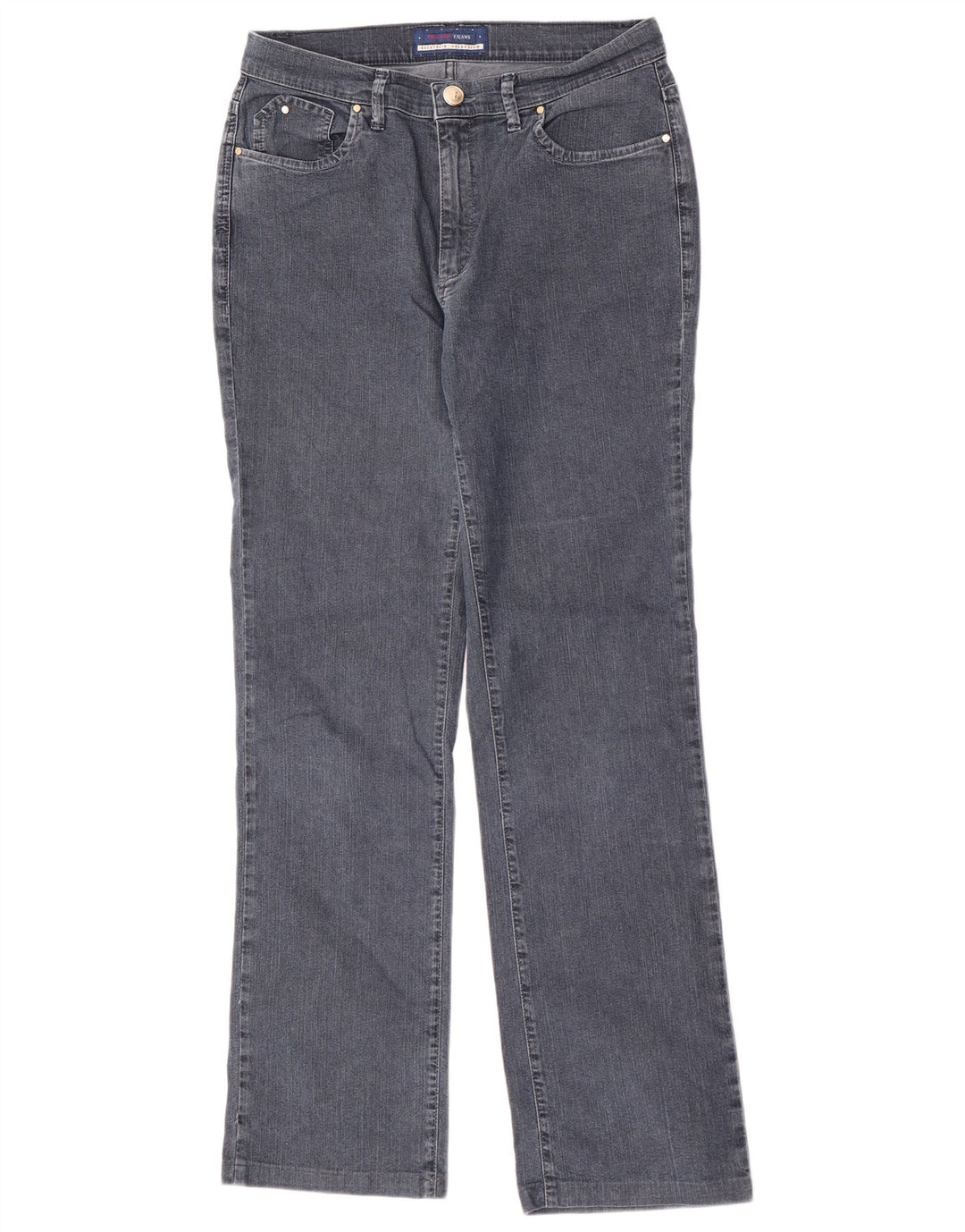 Jeans retos femininos Trussardi W30 L30 cinza