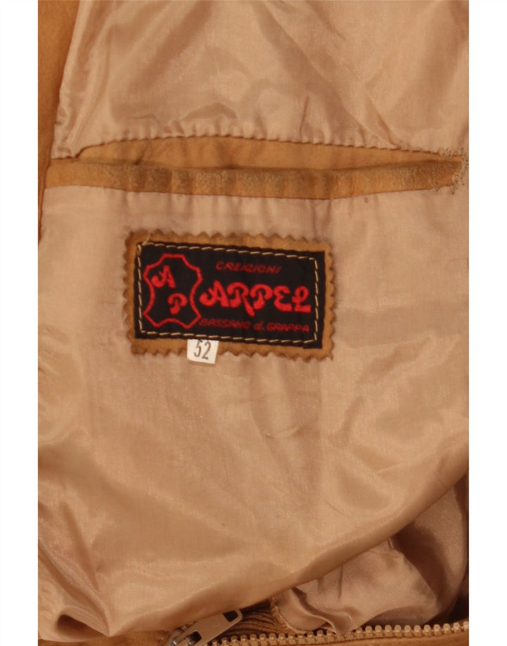 Jaqueta bomber masculina de camurça Arpel IT 52 XL couro marrom