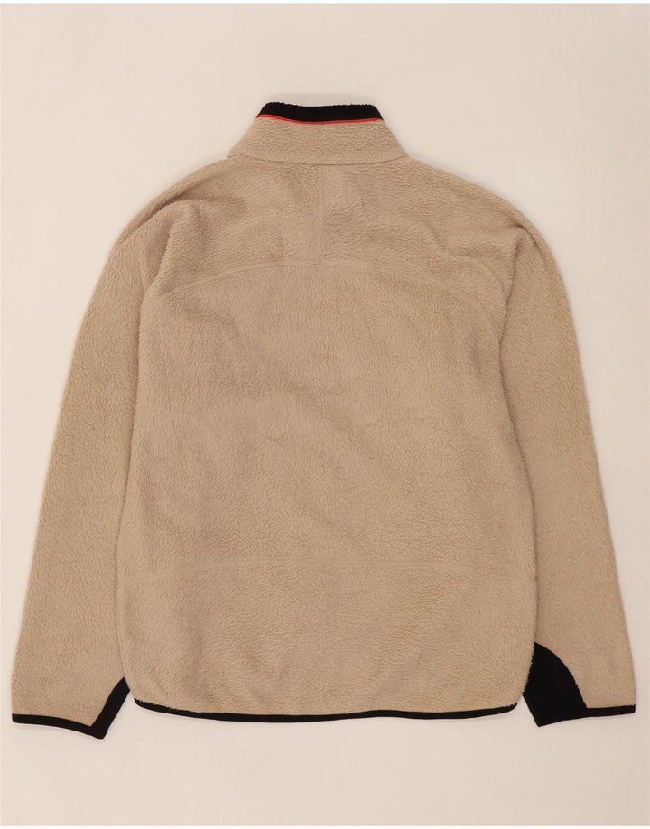 Jaqueta de lã masculina FILA UK 40 grande poliéster colorblock bege