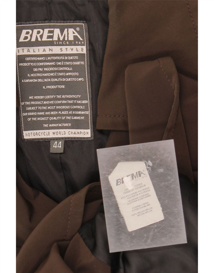 BREMA Trench Coat feminino com trespassado duplo IT 44 poliéster marrom médio