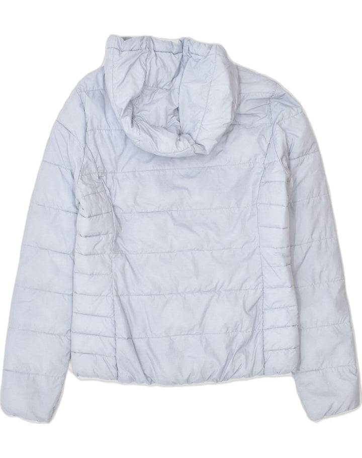 DACK'S Womens Hooded Padded Jacket UK 8 Small Grey Polyester | Vintage | Thrift | Second-Hand | Used Clothing | Messina Hembry 